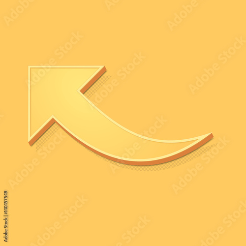 ikona vintage 3D z obrysem i cieniem