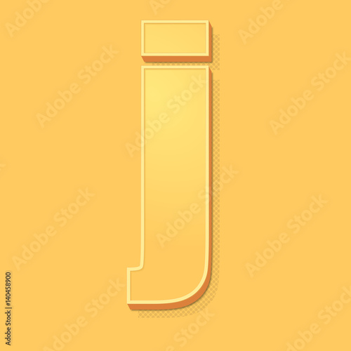 ikona vintage 3D z obrysem i cieniem