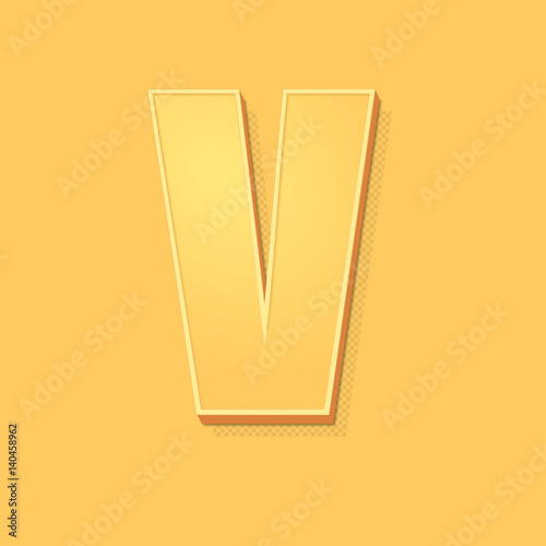 ikona vintage 3D z obrysem i cieniem