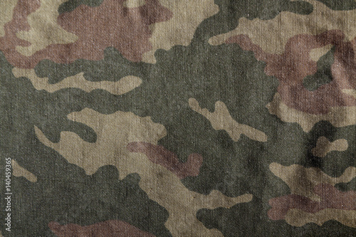 Camouflage uniform cloth pattern.