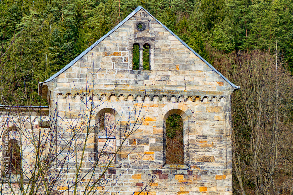 Obraz premium Monastery ruins in Paulinzella in Thuringia