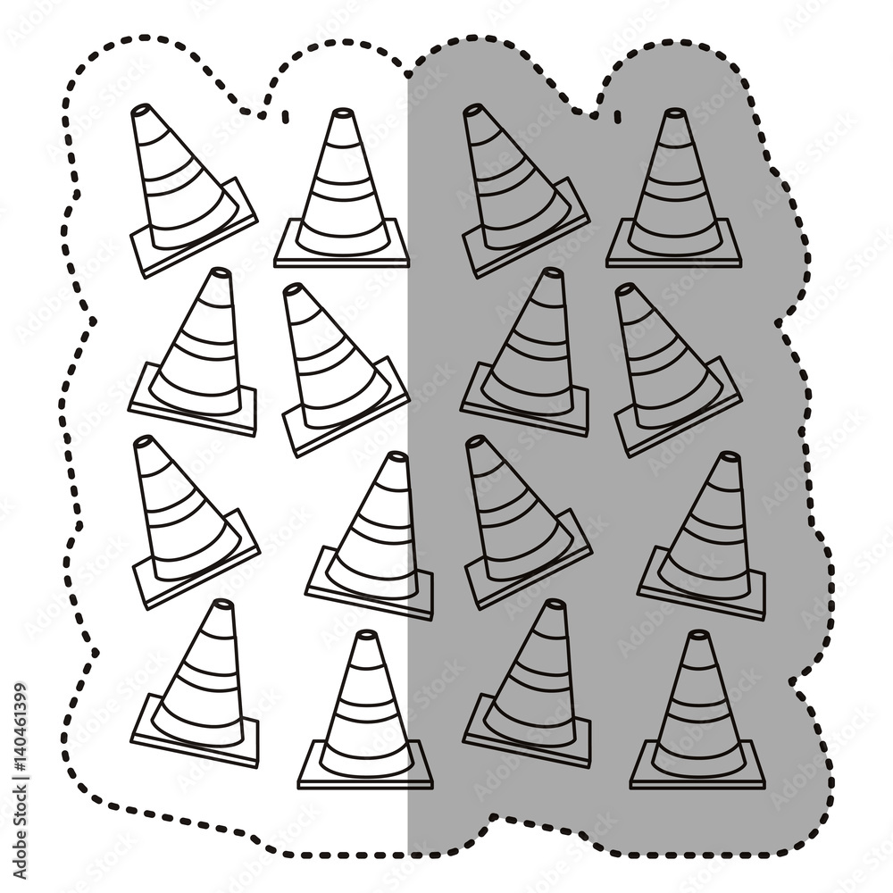 figure traffic cones background icon, vector illustraction figure traffic cones background icon, vector illustraction