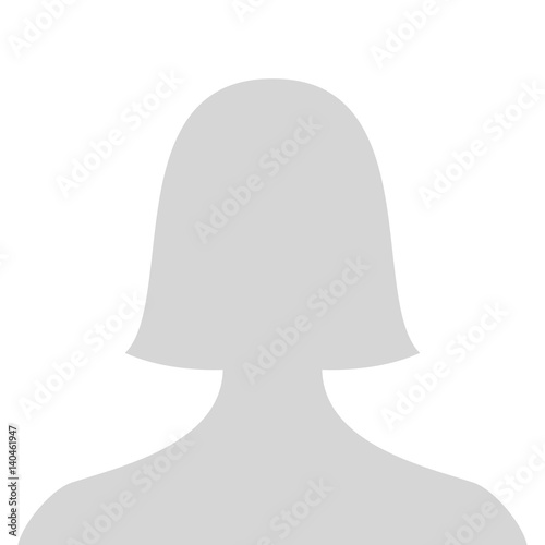 Default female avatar profile picture icon. Grey woman photo placeholder. photo