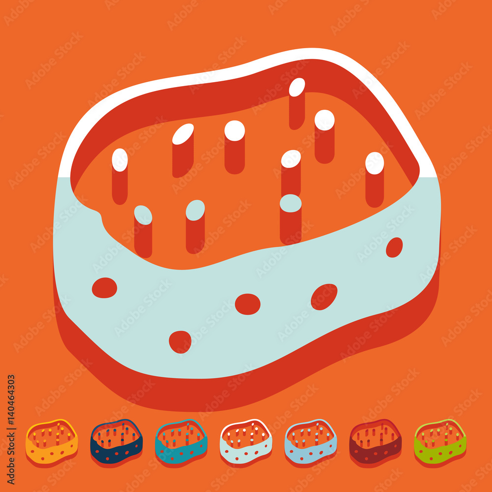 Flat design: sponge Flat design: sponge