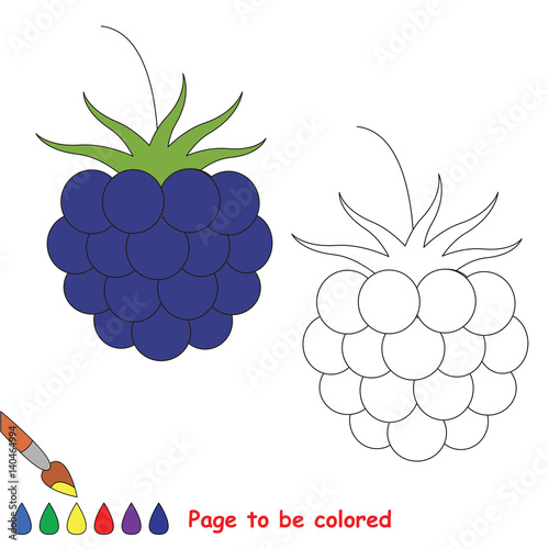 Coloring kid game. Educational page to be colored.
