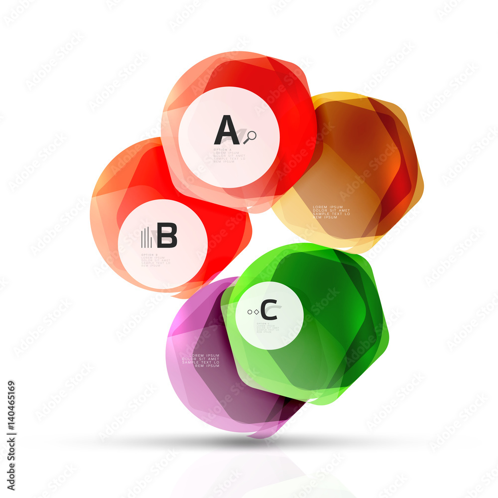 Shiny style modern geometrical hexagons web boxes Shiny style modern geometrical hexagons web boxes