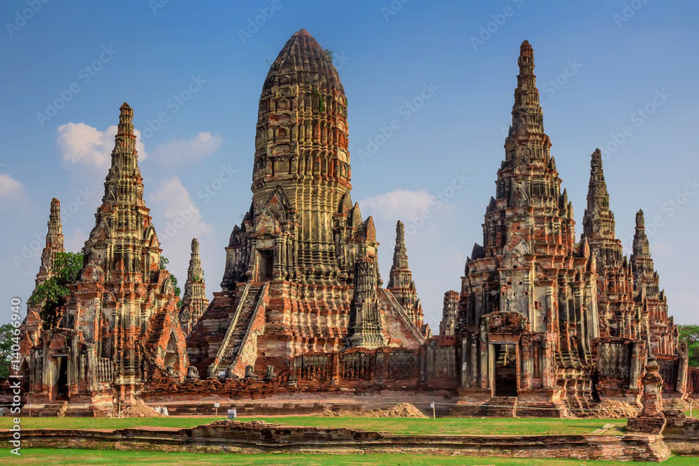 Obraz premium Chaiwatthanaram Temple in Ayutthaya,Thailand