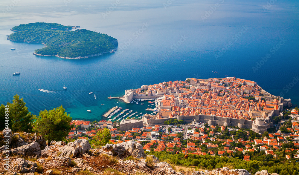 Dubrovnik medieval Old town and Lokrum island