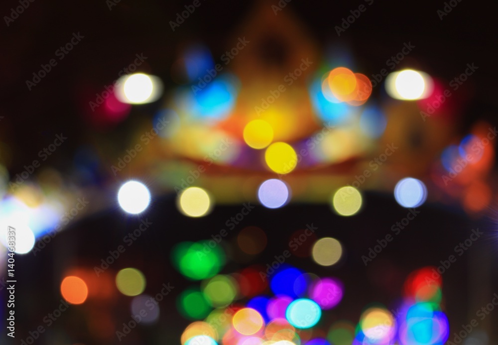 Abstract bokeh light in night festival new year and christmas beautiful background , with copy space add text Abstract bokeh light in night festival new year and christmas beautiful background , with copy space add text