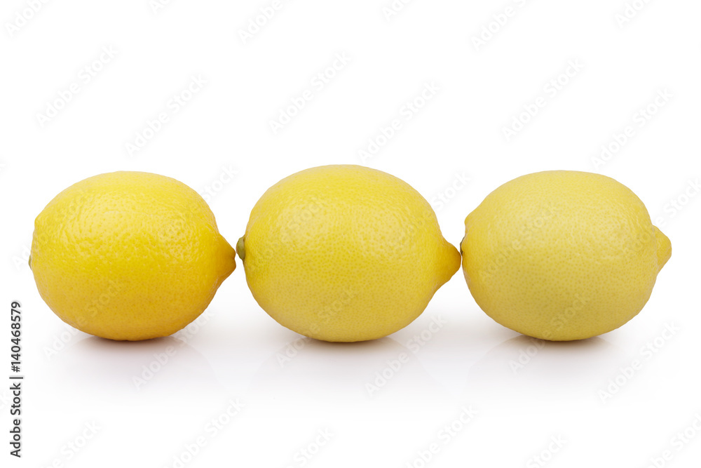 Fresh lemon on white background Fresh lemon on white background