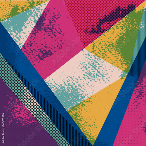 Abstract retro design background, memphis style.