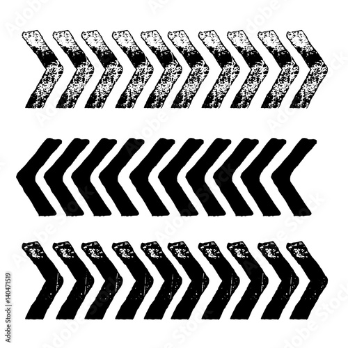 Set black grunge stripes and arrows.