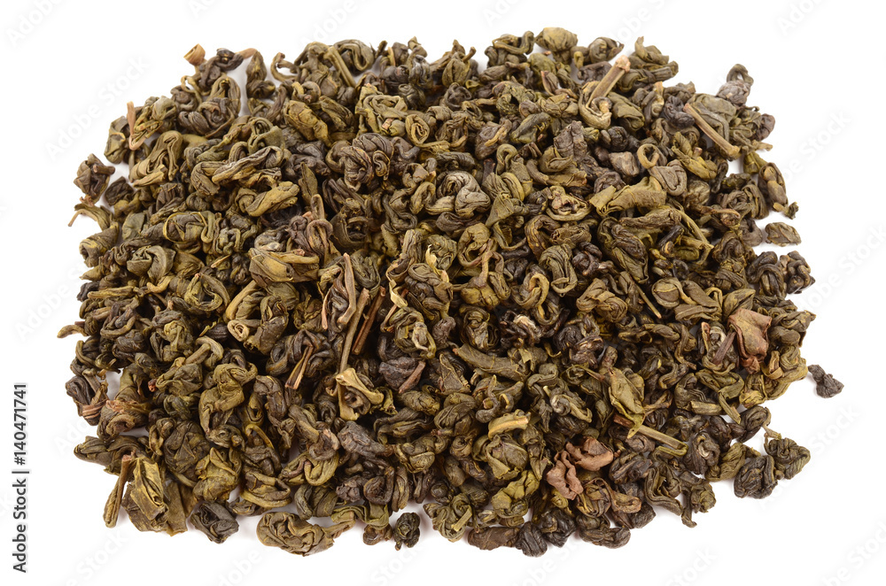 green tea on a white background green tea on a white background