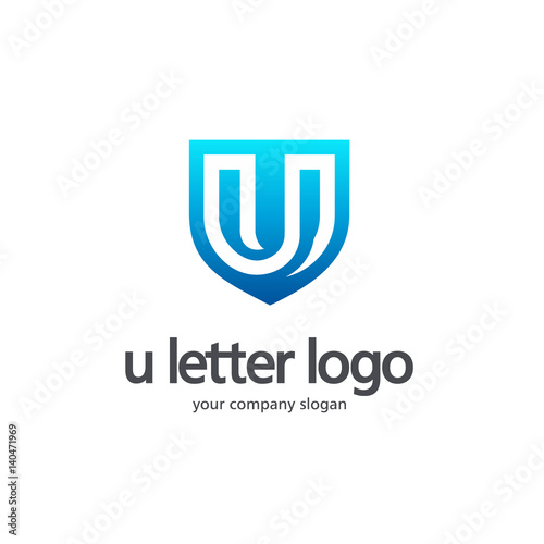 U letter logo design