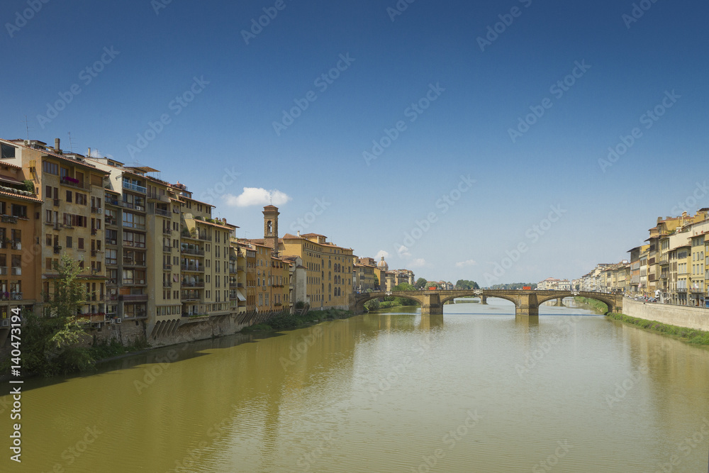 View of the River Arne in Florence, Italy