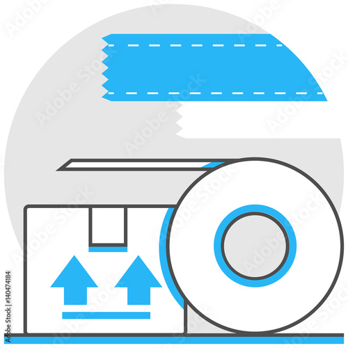 Export Packers - Infographic Icon Elements from Logistics and Transport Set. Flat Thin Line Icon Pictogram for Website and Mobile Application Graphics.