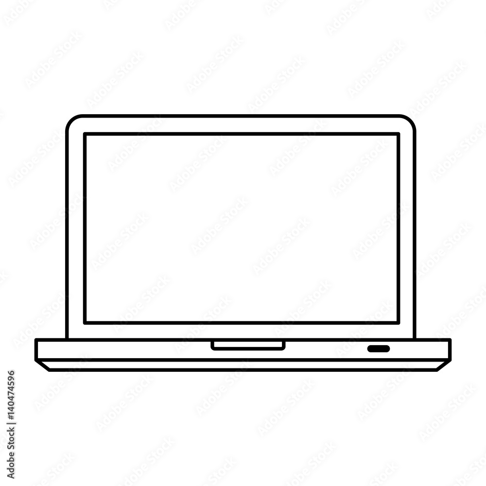 silhouette front view tech laptop icon vector illustration silhouette front view tech laptop icon vector illustration