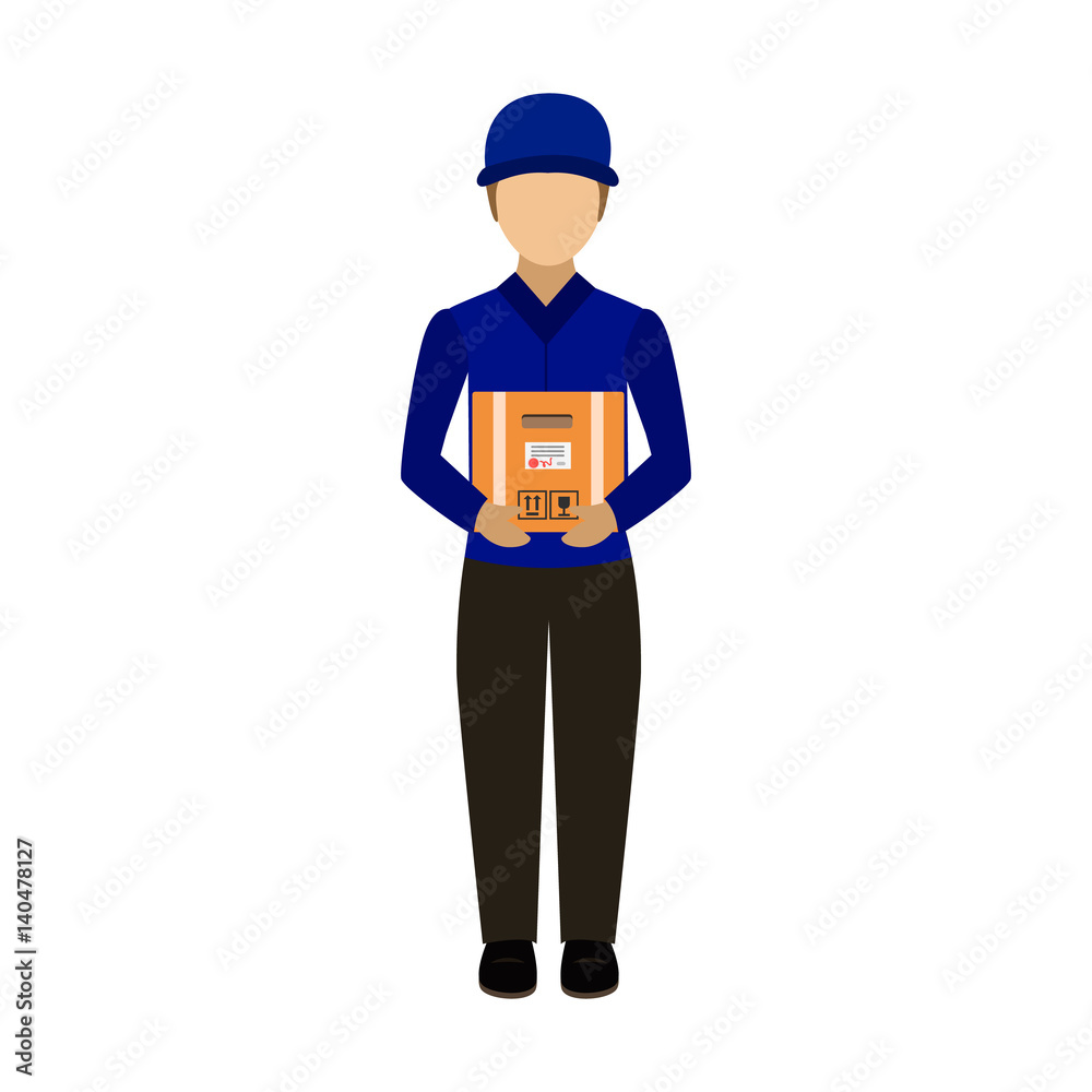 Deliveryman flat icon