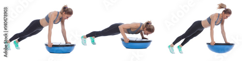 Balance training ball exercise photo