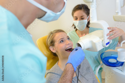 Lady in dentist's chair