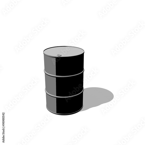 Oil barrel. Isolated on whi...