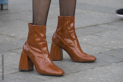 Fashionable woman wearing high heel shoes
