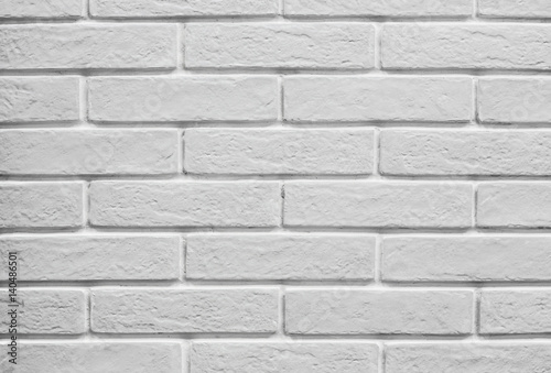 White brick wall, fresh white paint