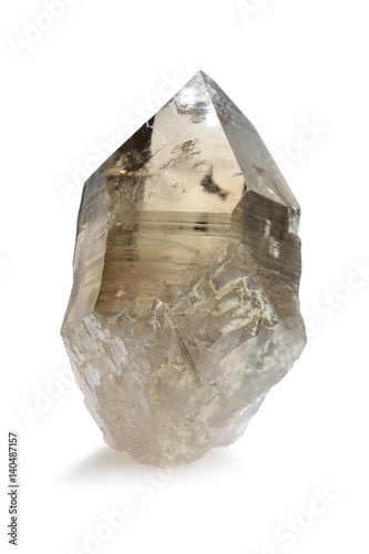 Smoky Crystal - quartz isolated on white