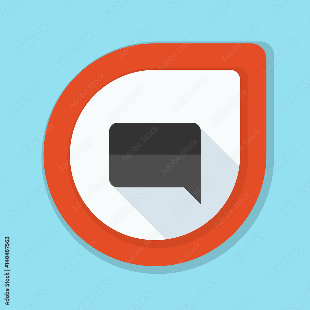 Naklejka premium Chat Mesage button illustration