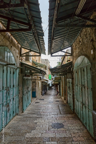 Jerusalem old street morning