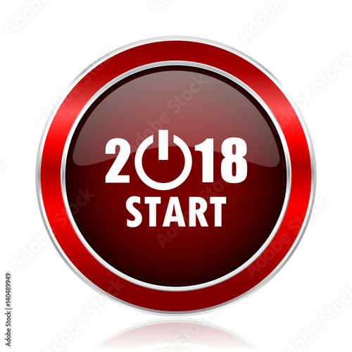 2018 new year start vector icon.