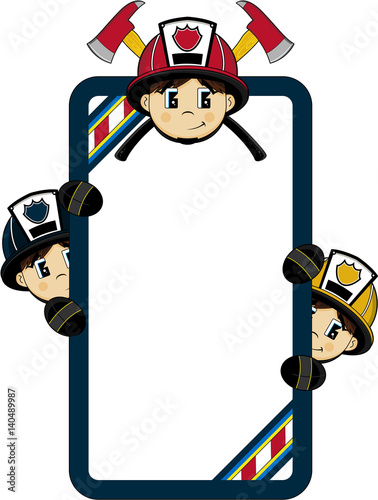 Cute Cartoon Firemen - Firefighters