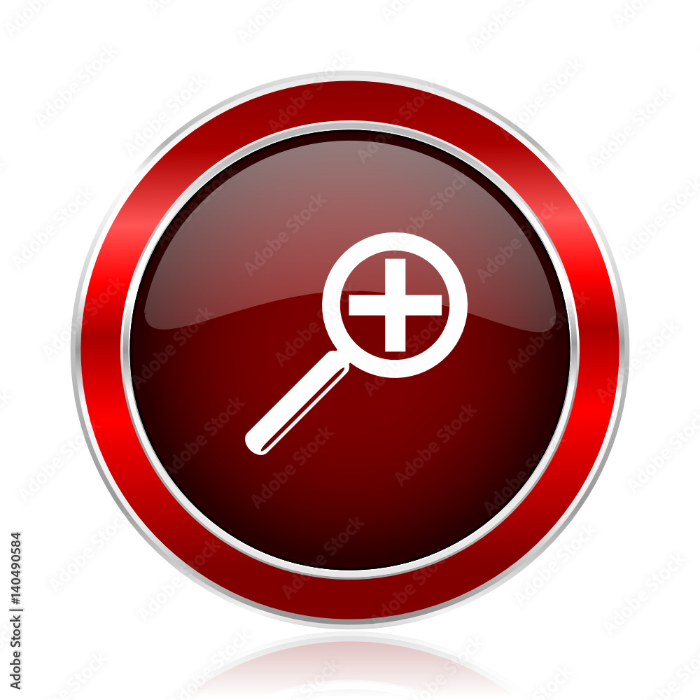 Lens red round glossy metallic web and smartphone vector icon isolated on white background.
Lens red round glossy metallic web and smartphone vector icon isolated on white background.