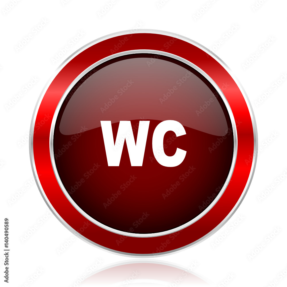 Toilet red round glossy metallic web and smartphone vector icon isolated on white background.
Toilet red round glossy metallic web and smartphone vector icon isolated on white background.
