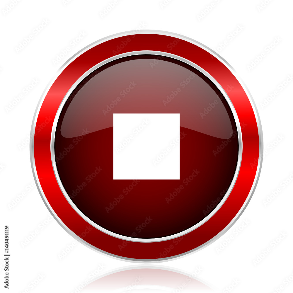 Stop red round glossy metallic web and smartphone vector icon isolated on white background.
Stop red round glossy metallic web and smartphone vector icon isolated on white background.