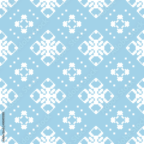 Christmas pattern. Seamless background with snowflakes. Winter textile print.