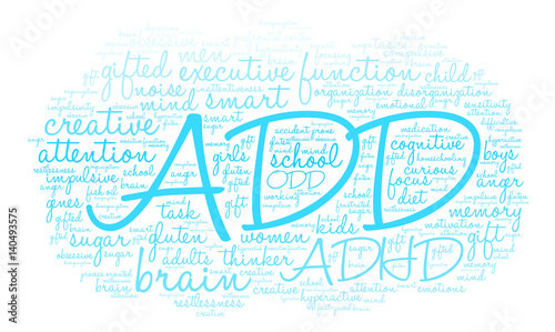 ADD Word Cloud on a white background. 