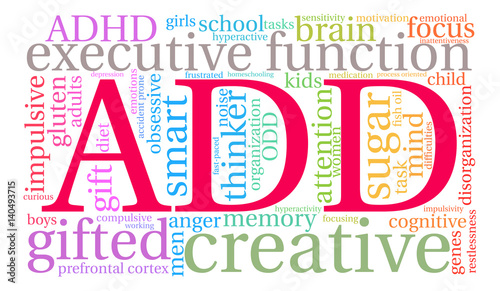 ADD Word Cloud on a white background. 