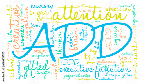 ADD Word Cloud on a white background. 