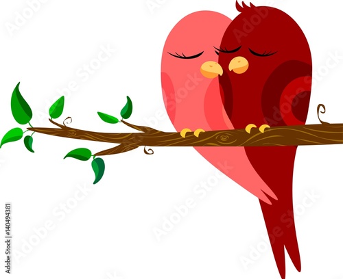 pájaros enamorados