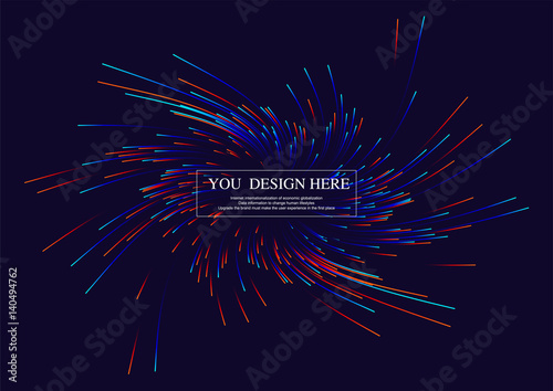 Lines composed of glowing backgrounds, abstract vector background