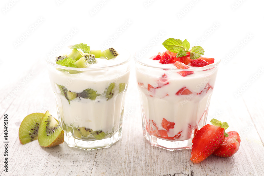 fruit and yogurt fruit and yogurt