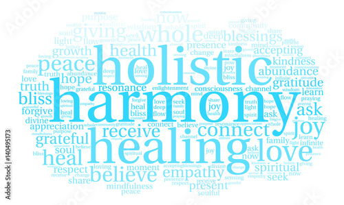 Harmony Word Cloud on a white background. 