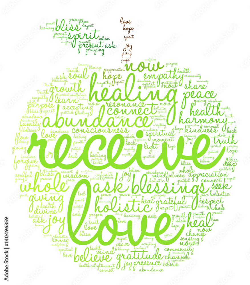 Receive Word Cloud on a white background. Receive Word Cloud on a white background.