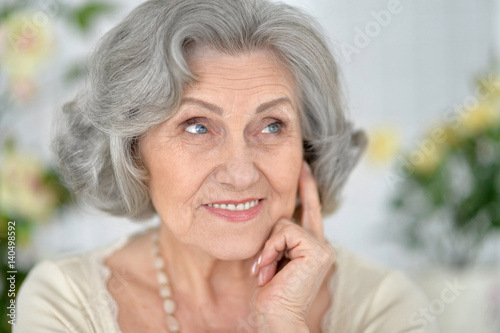 Beautiful happy elderly woman