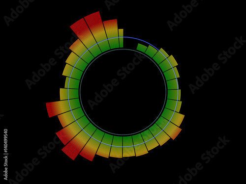 Colorful circle music equal...