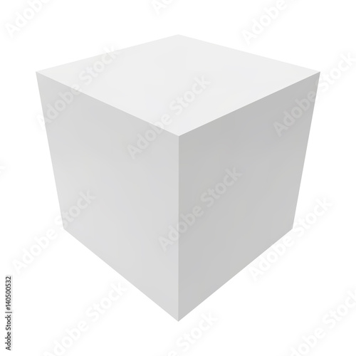 White box isolated on white background. Transportation concept. Vector illustration.