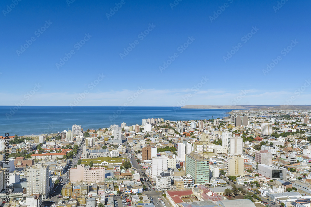 Aerial View of Comodoro Rivadavia City, Argentina