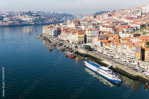 PORTO, PORTUGAL - November 17, 2016. Street view of old town Porto, Portugal, Europe, is the second largest city in Portugal, has a population of 1.4 million.