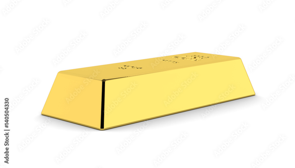 gold bar isolated on white background 3d gold bar isolated on white background 3d